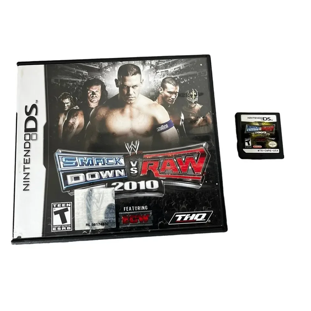 Nintendo WWE Smack Down Vs Raw 2010 Video Game Cartridge With Case